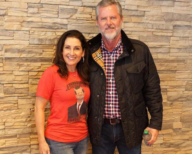 Becki Tilley and her husband Jerry Falwell Jr.