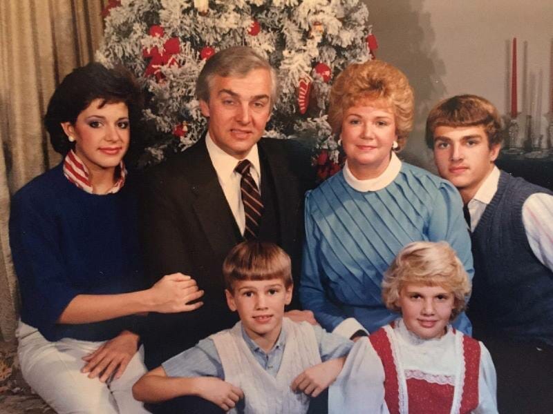 David Jeremiah with his wife and children
