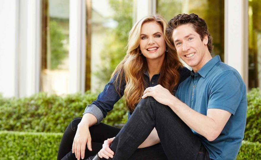 Joel Osteen and his wife with their precious smile