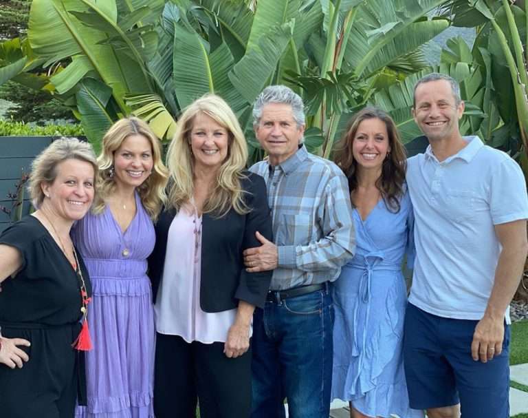 Kirk Cameron with his family celebrating his mother's birthday