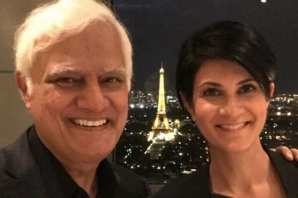 Ravi Zacharias with his daughter Sarah Zacharias