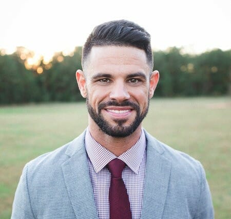 Steven Furtick looking dashing in his grey suit