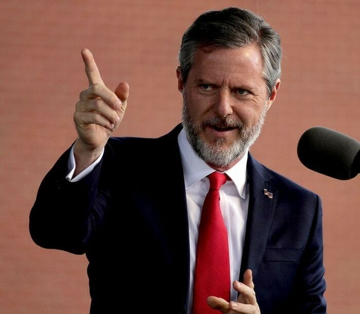 Jerry Falwell Jr. speaking in an event