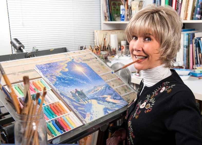 Joni Eareckson doing painting
