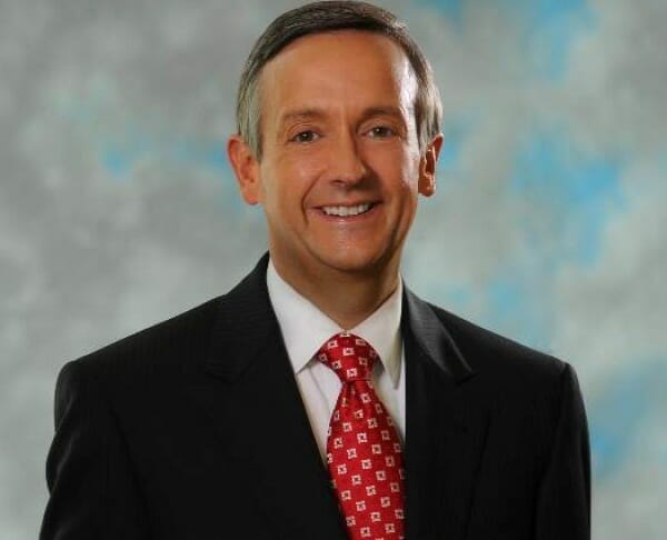 Images of a renowned television evangelist, Robert Jeffress