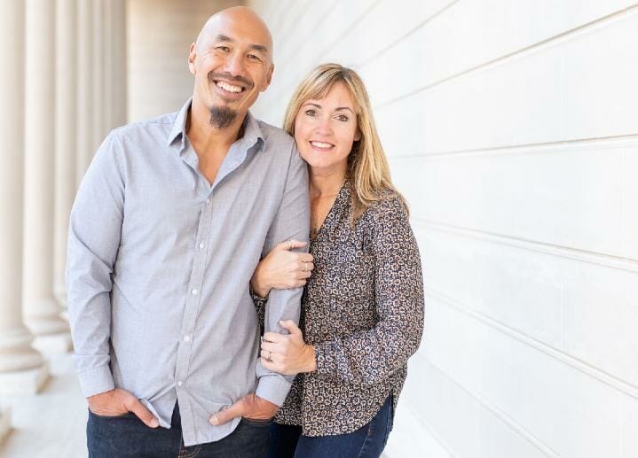 Francis Chan looking happy with his wife, Lisa